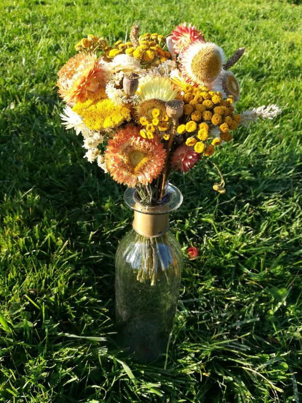 Bouquet de fleurs sèches orange