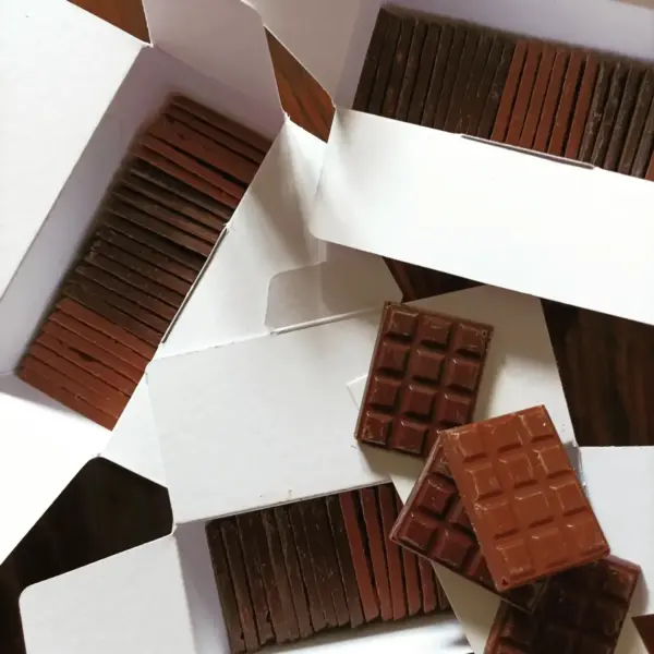 Assortiment de mini tablettes de chocolat aux plantes